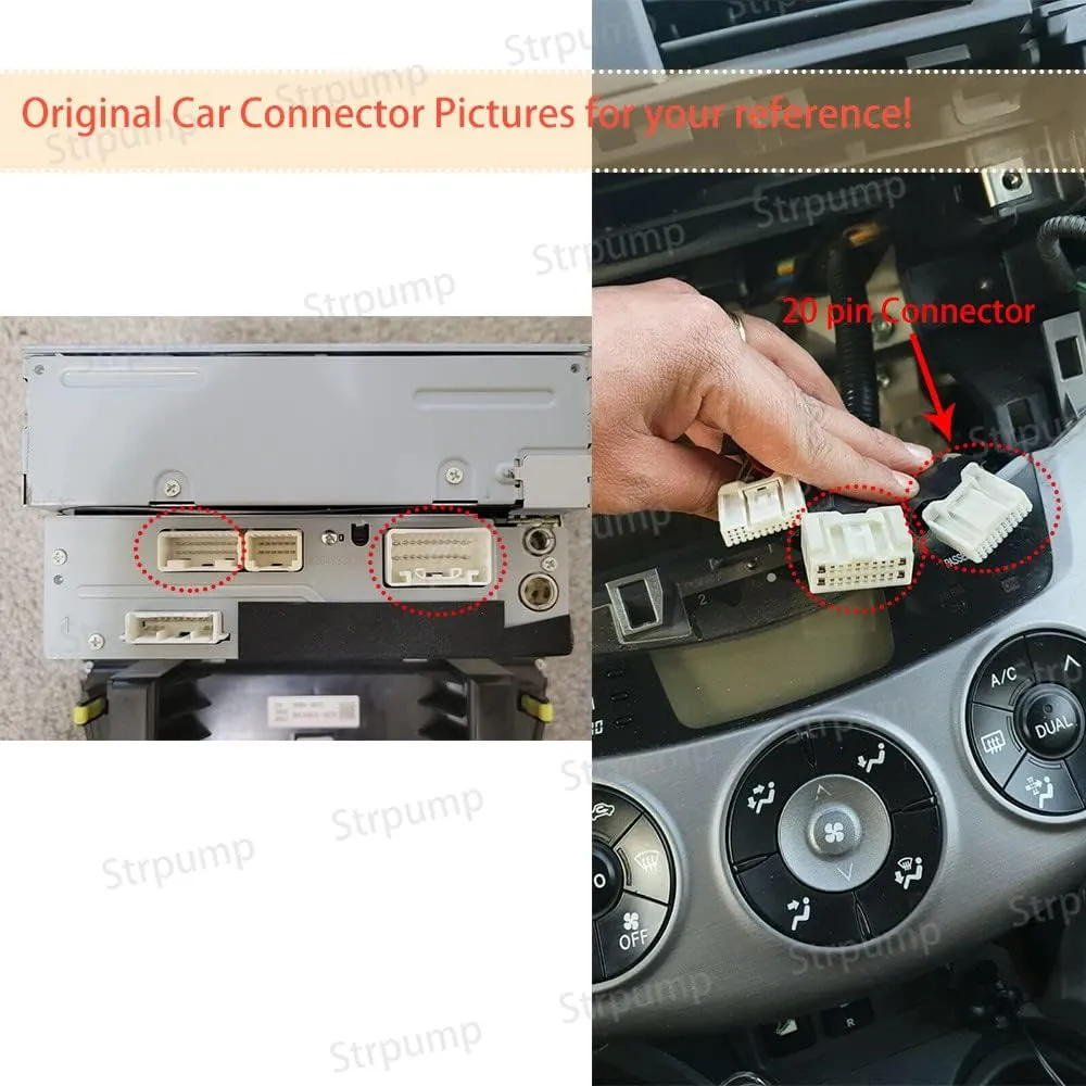 16pin Compatible for Toyota Camry Prado RAV4 Sienna Tacoma Tundra Sequoia 4 Runner w/JBL Amplifier Car Stereo Radio Power Harness Cable Wire Adapter fit for aftermarket Android GPS Navigation