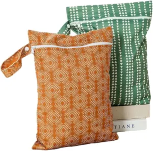 2 Pcs Dry Wet Bag Waterproof Travel Beach Wet Clothes Swimsuits Cosmetic Storage Bag-Mixed Colors 2-26 X 36 Cm/10.2 X 14.2 In