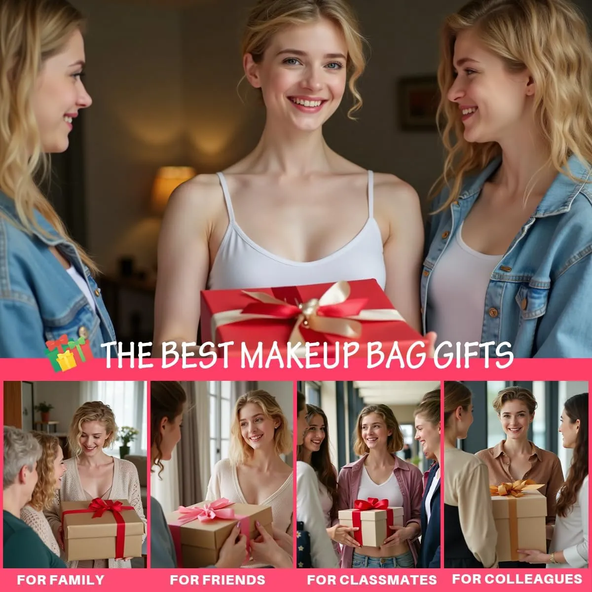 2 PCS Girls Trip Gifts girls trip gifts favors Girls Trip Makeup Bag Girls Girls Weekend Gifts Ideas for Women Cosmetic Bag Weekender Bag for Women Easter, Mother's Day, Nurses' Day, Holiday Vacation