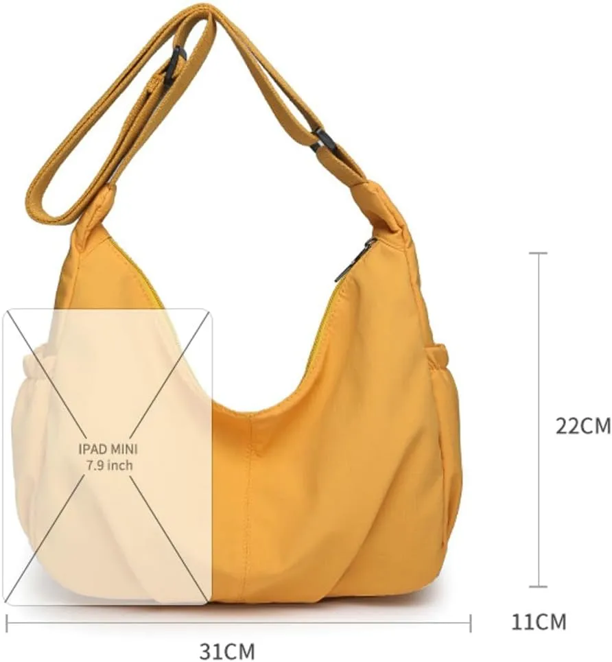 2025 Nylon Crossbody Bag for Women Tote Handbag Campus Outdoor Travel Sling Purse