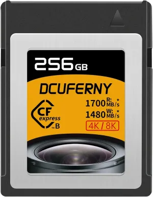 256G CFexpress Type B Memory Card,Up to1700MB/s Read1480MB/s,Write Raw 4K/8K Video Recording for Express Transfer& Large Storage For Nikon Z6/Z7/Z9/D6,Canon EOS1DX/EOS-R5,Panasonic S1/S1R,DJI Ronin 4D
