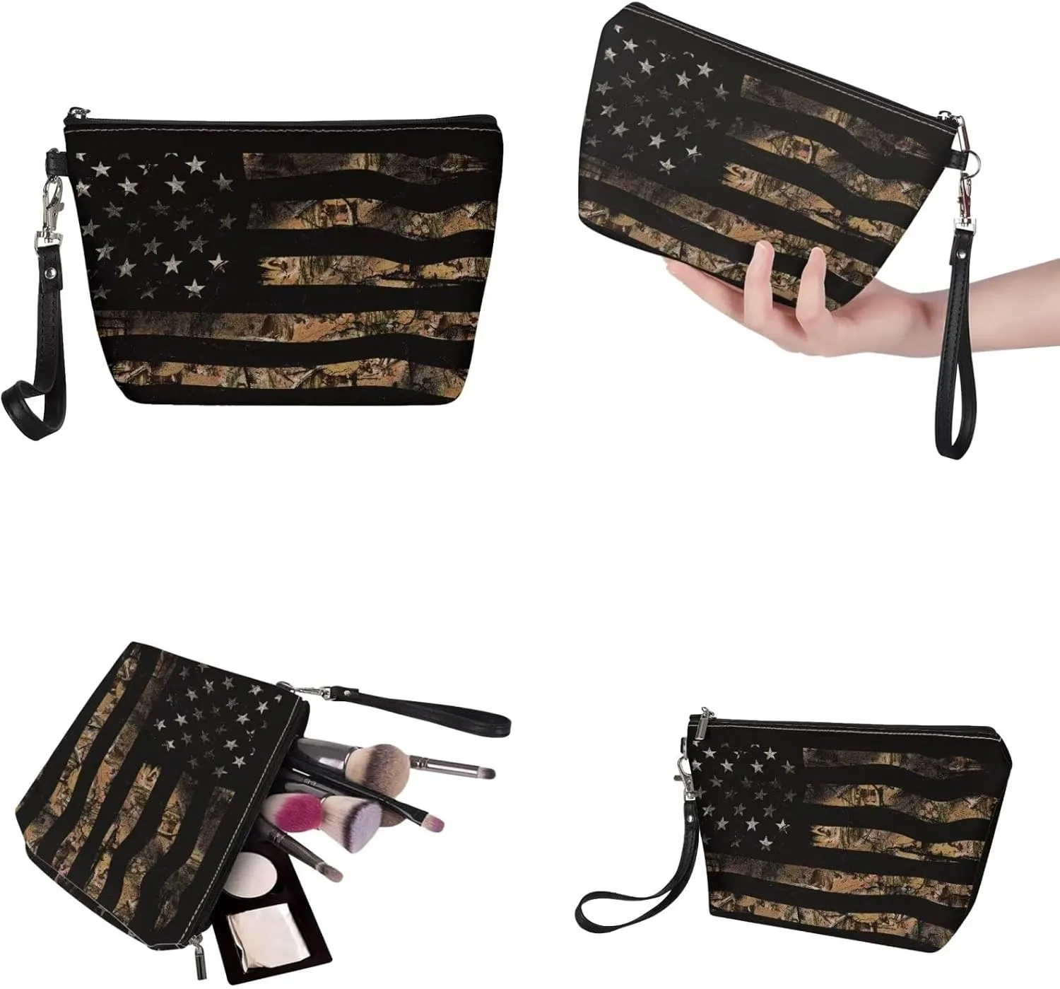 2PCS Top Handle Purse with Matching Wallet, Large Light Shoulder Hobo Bag Purse Tote Bag with PU Cosmetic Case
