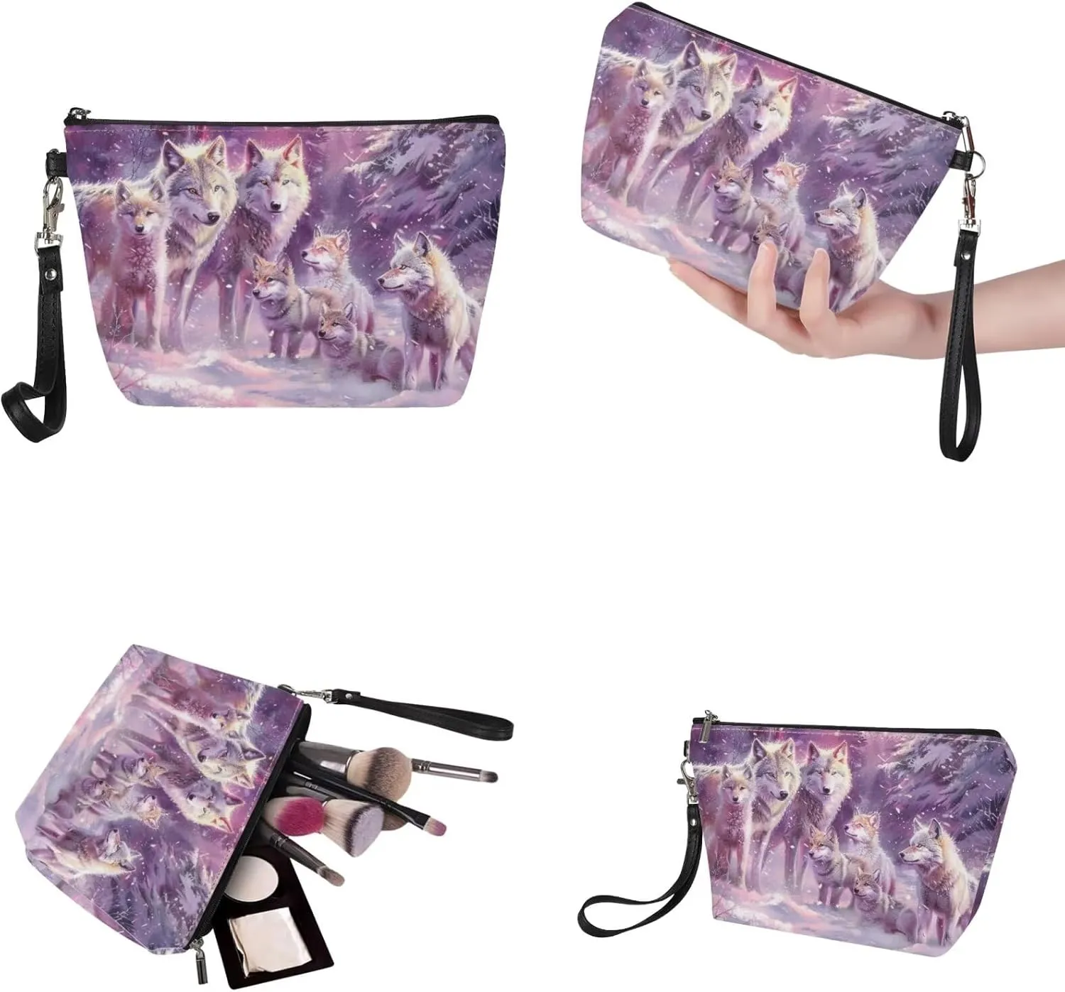 2PCS Tote Bag for Women Top Handle Purse with Wallet, Hobo Bag Tote Shoulder Bag with PU Cosmetic Bag