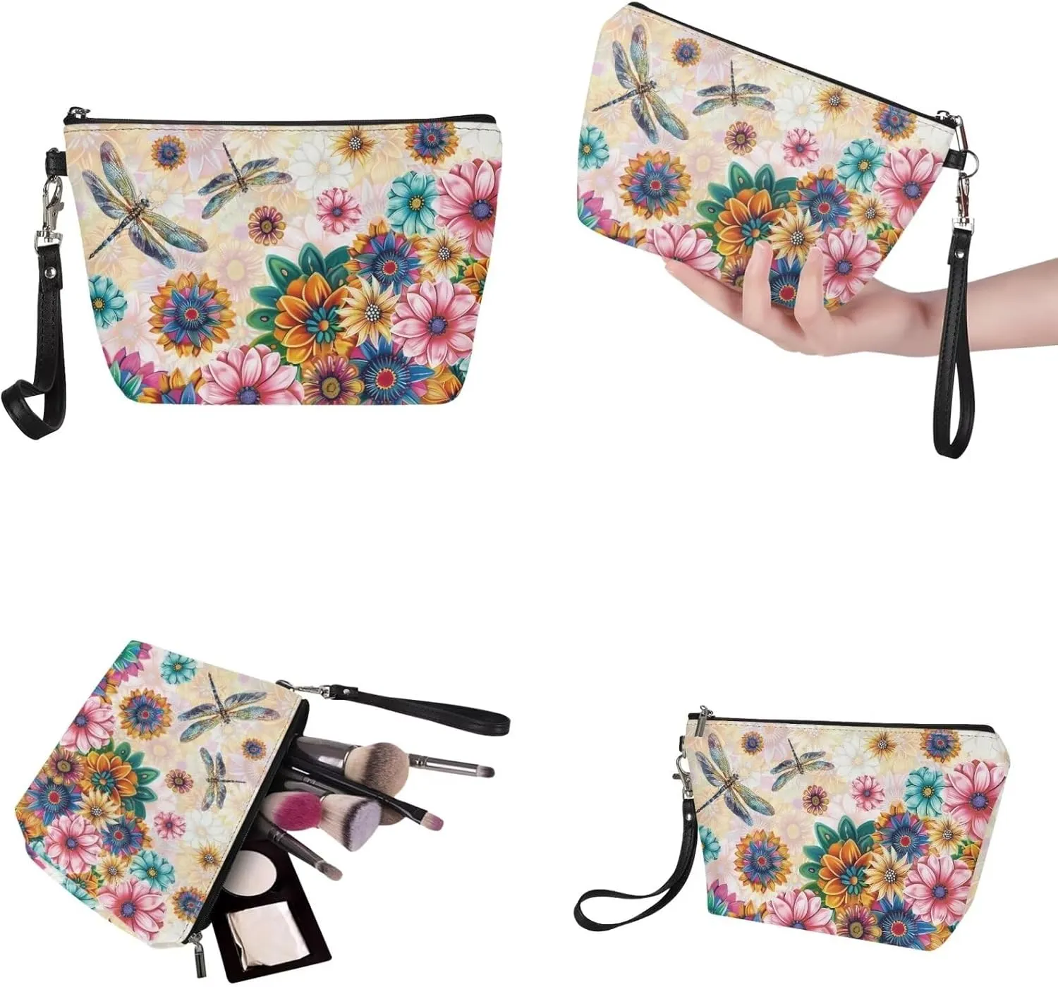 2PCS Tote Bag for Women Top Handle Purse with Wallet, Hobo Bag Tote Shoulder Bag with PU Cosmetic Bag