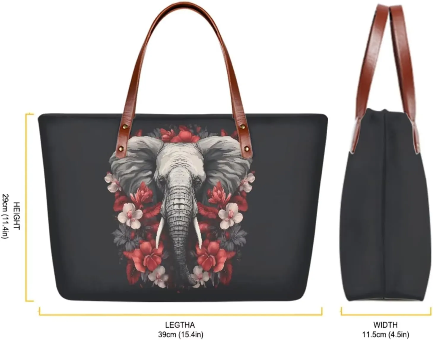 2PCS Tote Bag for Women Top Handle Purse with Wallet, Hobo Bag Tote Shoulder Bag with PU Cosmetic Bag