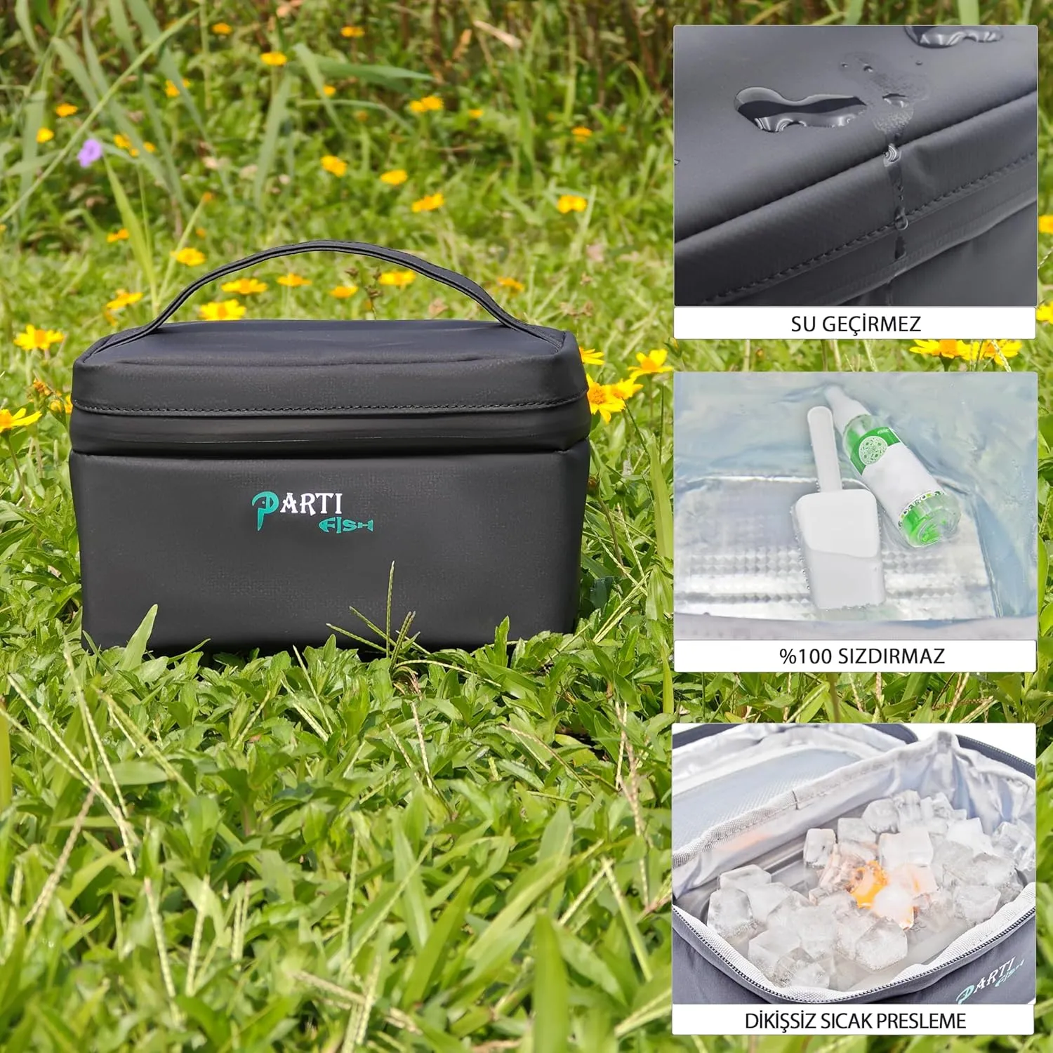 3L Mini Lunch Box Lunch Bag for Men Women, Light Portable 4-layers Insulated Lunchbox, Multi-purpose Small Waterproof Leakproof Las Loncheras Cooler Bag Lunch Tote Pail Work Travel, Black