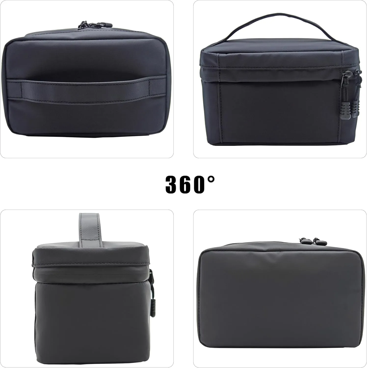 3L Mini Lunch Box Lunch Bag for Men Women, Light Portable 4-layers Insulated Lunchbox, Multi-purpose Small Waterproof Leakproof Las Loncheras Cooler Bag Lunch Tote Pail Work Travel, Black