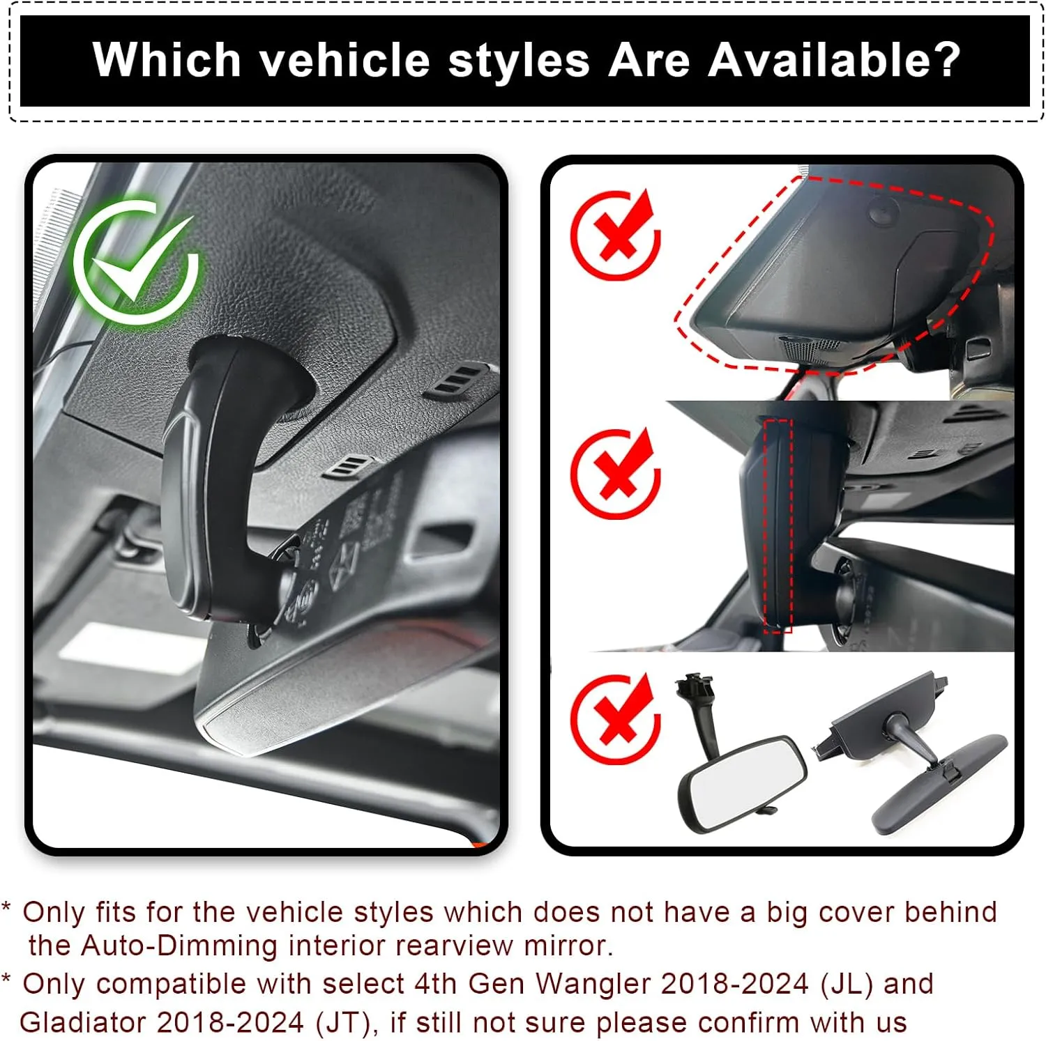 4K Dash Cam Custom Fit for Jeep Gladiator JT 2018 2019 2020 2021 2022 2023 2024 Mojave Overland & Wrangler JL 2018-2024 etc,Integrated OEM Look, UHD 2160P, App & WiFi,64GB Card