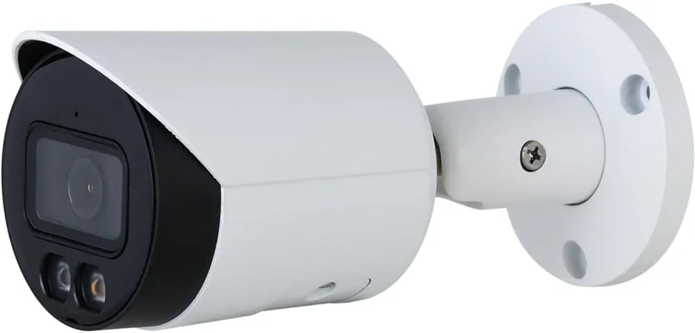 8MP 4K Full Color PoE Bullet Network Camera IPC-HFW2849S-S-IL, IP Security Camera for Dahua N82DDS2, Smart Motion Detection, Dual Illumination, LED/IR Night Vision, IP67, 2.8mm Fixed Lens, White