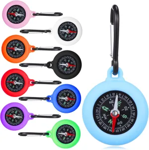 9pcs Carabiner Compasses for Hiking Portable Keychain Navigation Tools for Outdoor Adventures