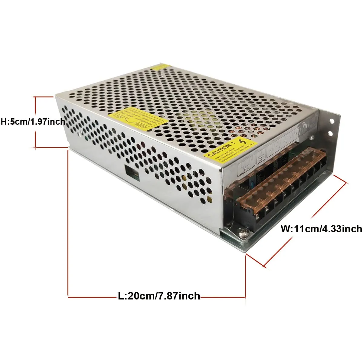 AC 110V/220V to DC 5V 40A 200W Universal Regulated Switching Power Supply Adapter Transformer Driver Converter for LED Strip Light, Security Camera System, Computer Project