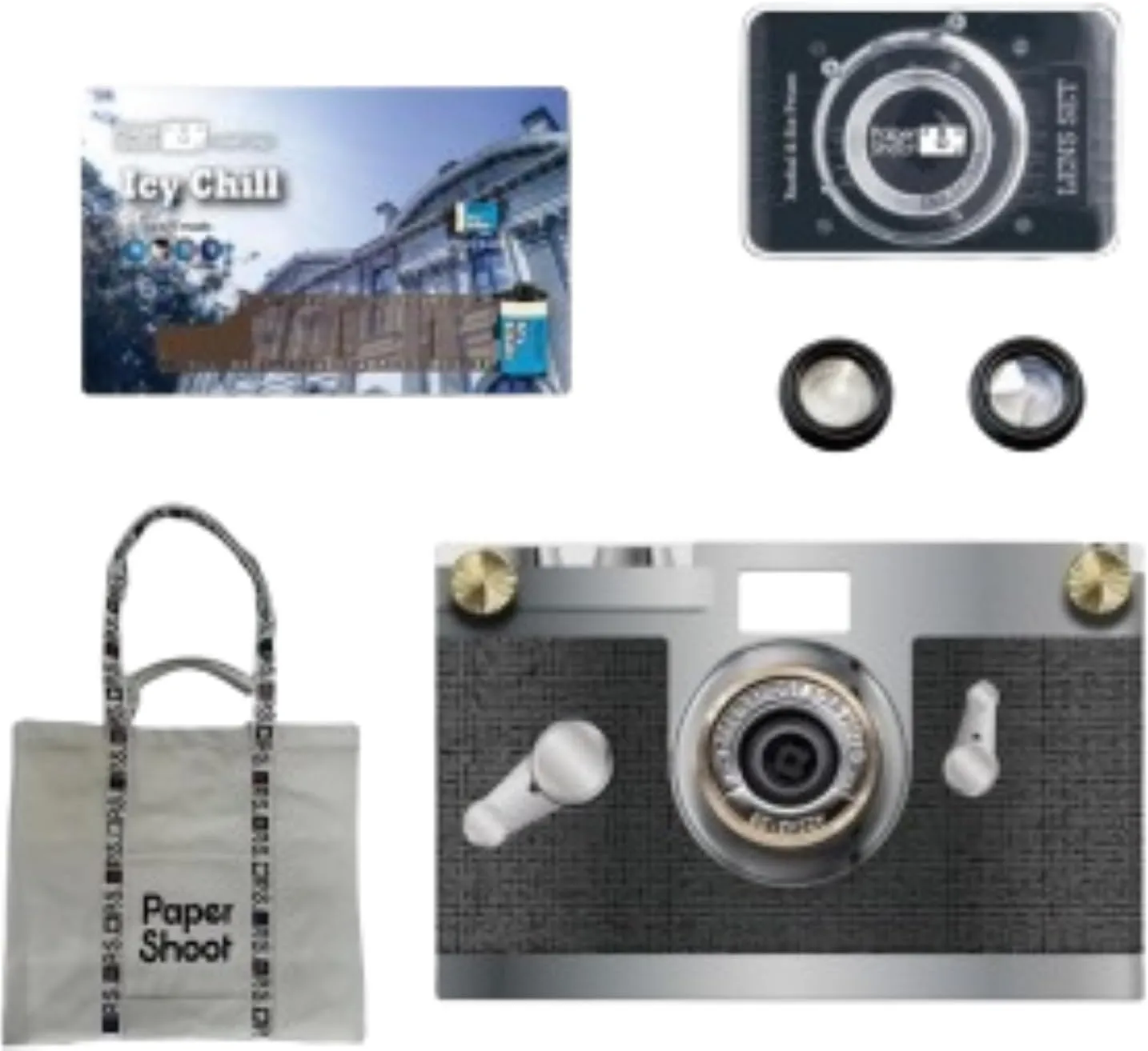 Accessory Bundle 3 - Tote Bag with ICY Chill Filter Card, 6 Prism & Radial Lenses, Old Classic Black Case - Perfect for Camera Protection and Enhanced Photography Effects