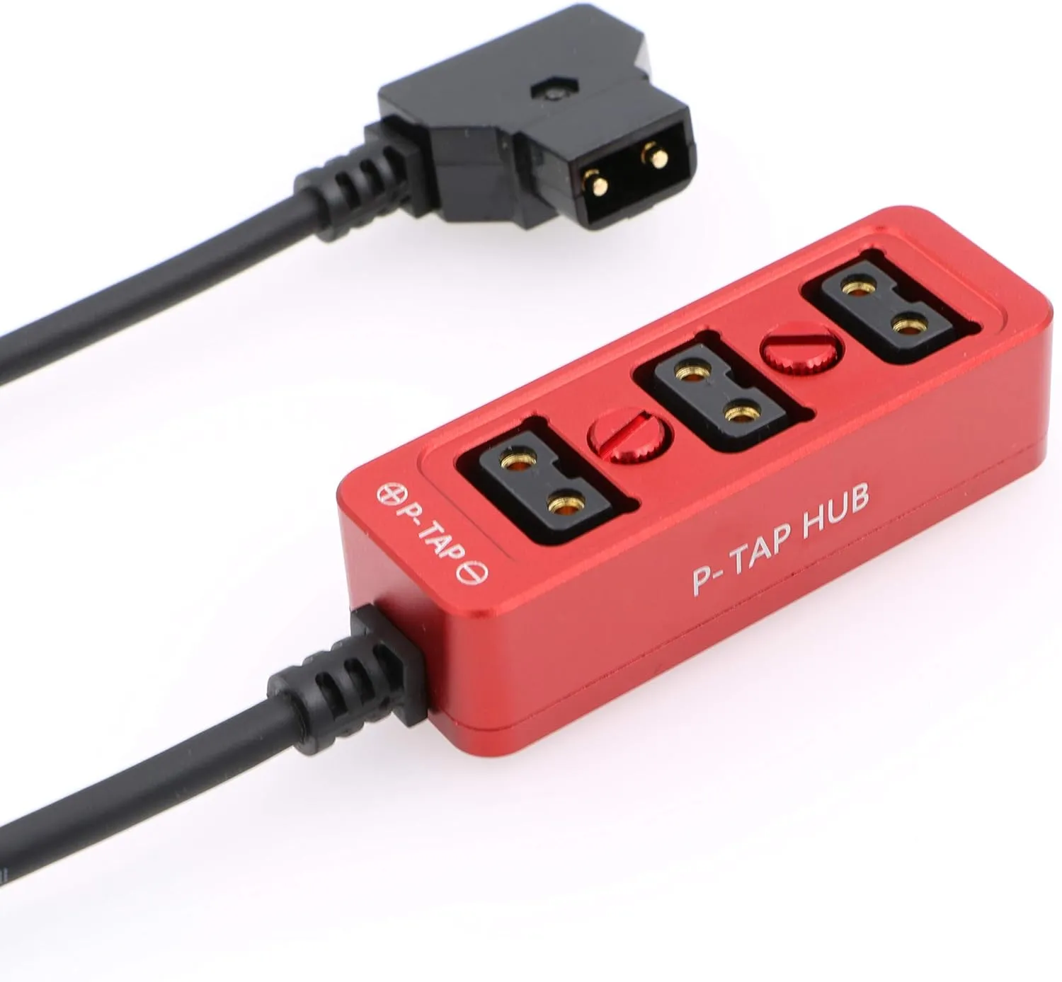 AConnect Dtap Male to 3 Port D tap P-tap Female Splitter Cable with Screw Threads for ARRI RED Z CAM Cameras/TILTA Steadicam IDX Battery 21in/ 54cm