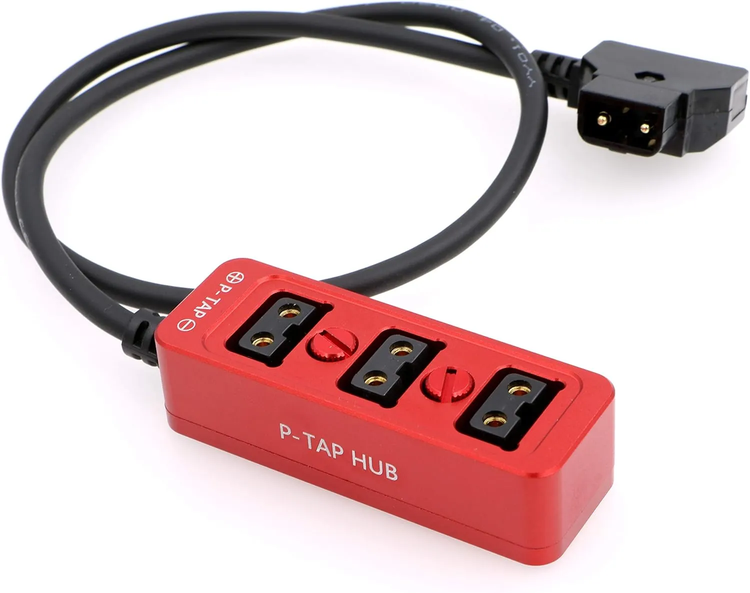AConnect Dtap Male to 3 Port D tap P-tap Female Splitter Cable with Screw Threads for ARRI RED Z CAM Cameras/TILTA Steadicam IDX Battery 21in/ 54cm