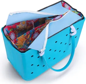 AIERSA Beach Bag Organizer with Lid for XL Bogg Bags, Accessory Insert Organizer for Bogg Bag Accessories, Organizer Pouches for Original Bogg - Blue