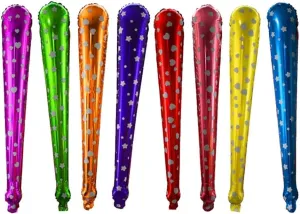 Alasum 20 Pcs Inflatable Stick Inflatable Cheerleading Sticks Hand Clappers Noisemakers Balloons for Kids Noise Makers Stick Inflatable Boom Sticks Sticks Sounder Handheld Child