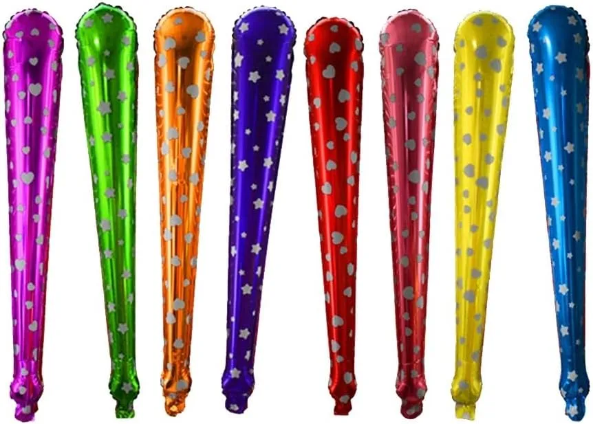 Alasum 20 Pcs Inflatable Stick Inflatable Cheerleading Sticks Hand Clappers Noisemakers Balloons for Kids Noise Makers Stick Inflatable Boom Sticks Sticks Sounder Handheld Child