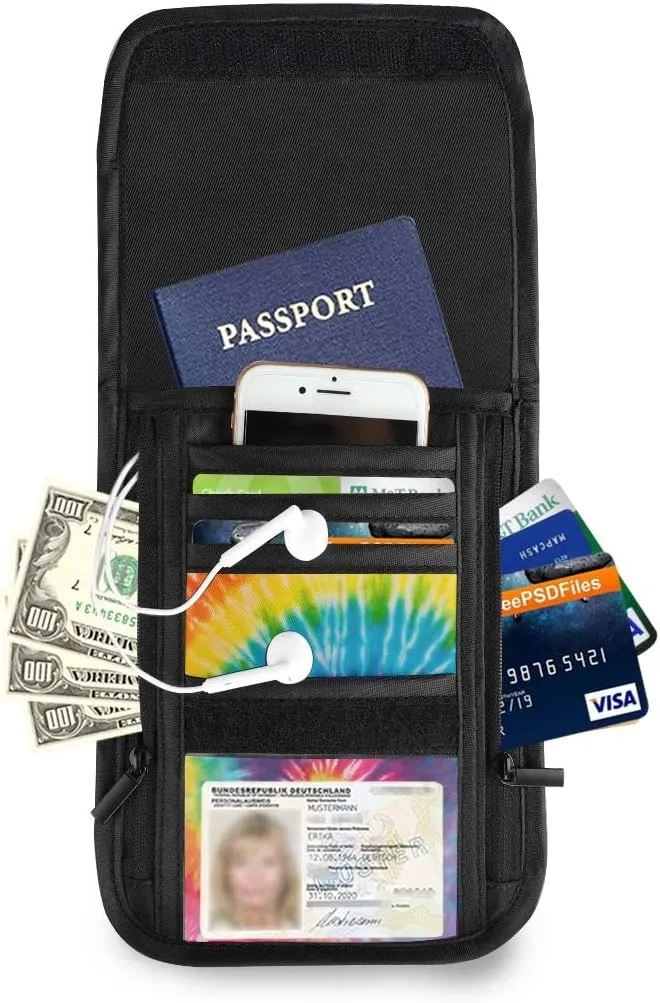 ALAZA Abstract Swirl Design Tie Dye Small Crossbody Wallet Purse Cell Phone Bag Rfid Passport Holder with Credit Card Slots