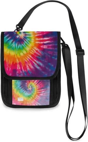 ALAZA Abstract Swirl Design Tie Dye Small Crossbody Wallet Purse Cell Phone Bag Rfid Passport Holder with Credit Card Slots