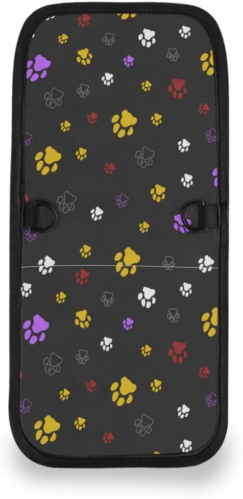 ALAZA Colorful Dog Cat Paw Print Black Small Crossbody Wallet Purse Cell Phone Bag Rfid Passport Holder with Credit Card Slots