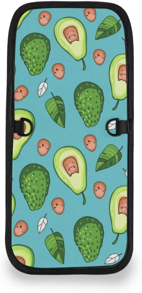 ALAZA Kawaii Avocado Emotion & Leaf Blue Small Crossbody Wallet Purse Cell Phone Bag Rfid Passport Holder with Credit Card Slots