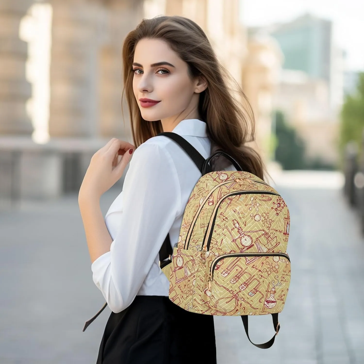 ALAZA Old Chemistry Laboratory Vintage Style Women Backpack Purse Shoulder Bag