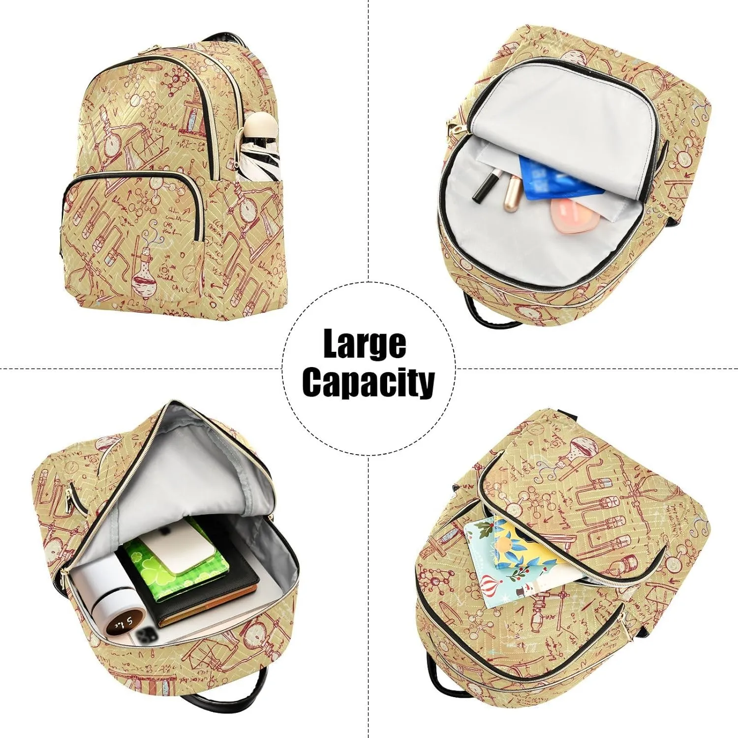 ALAZA Old Chemistry Laboratory Vintage Style Women Backpack Purse Shoulder Bag