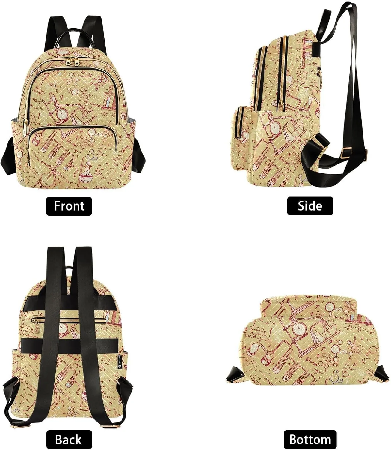 ALAZA Old Chemistry Laboratory Vintage Style Women Backpack Purse Shoulder Bag