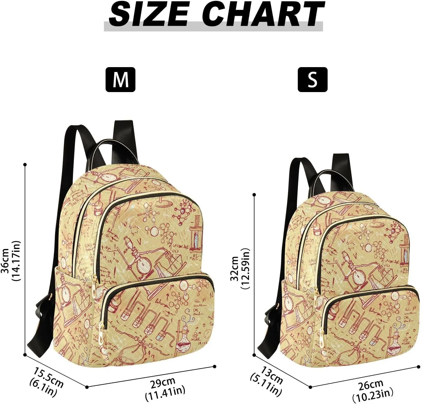 ALAZA Old Chemistry Laboratory Vintage Style Women Backpack Purse Shoulder Bag