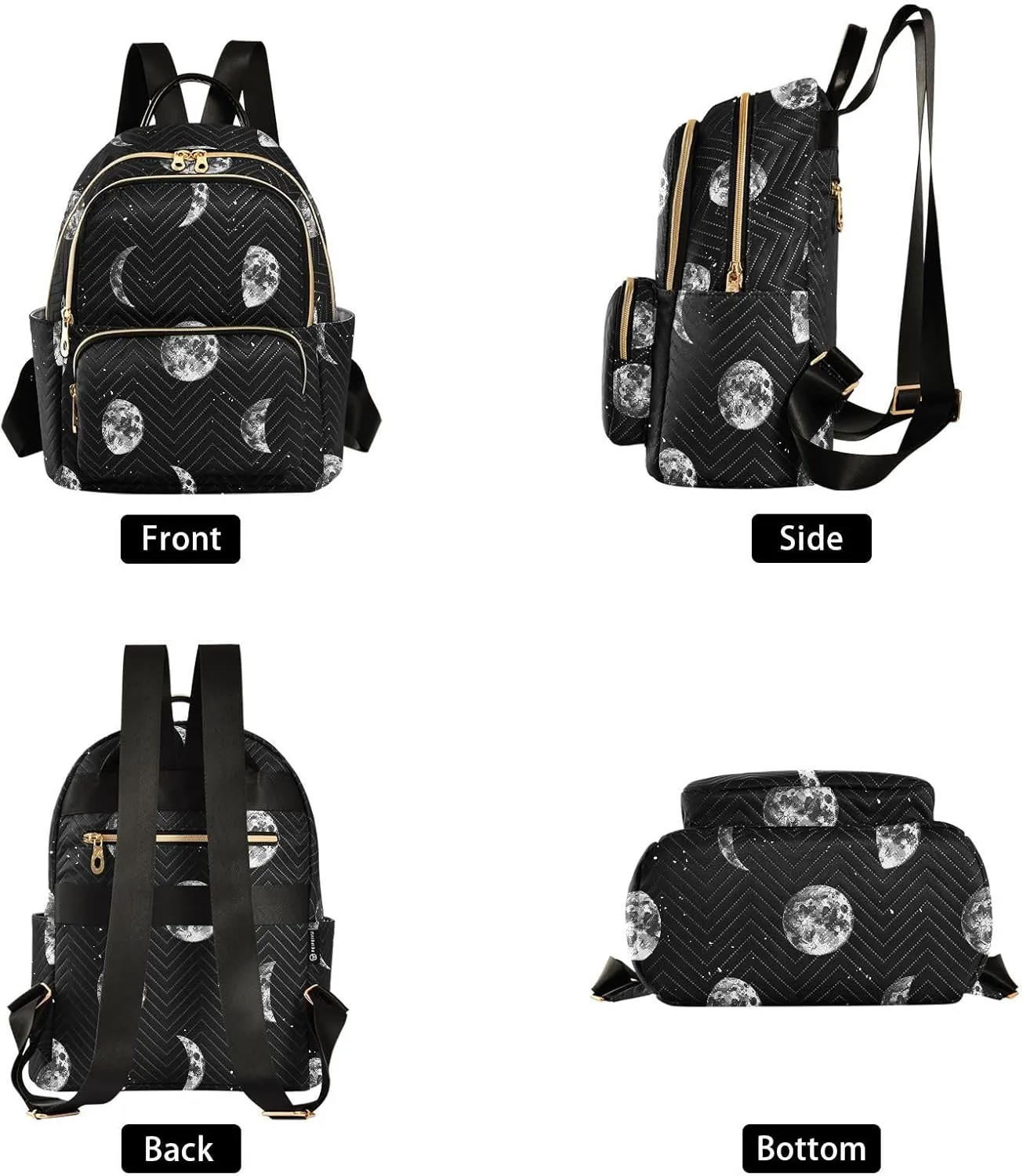 ALAZA Vintage Moon Women’s Backpack Purse Causal Daypack Work Travel College Business Trip Bag Shoulder Bag