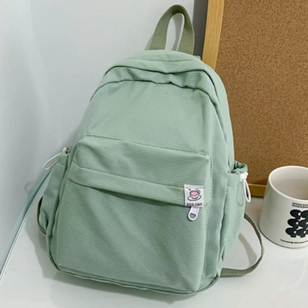 ALTALIVA Mini Kawaii Cute Aesthetic Shoulder Backpack for Women Laptop Daypack Traveling Daily Routine Bag (Green)