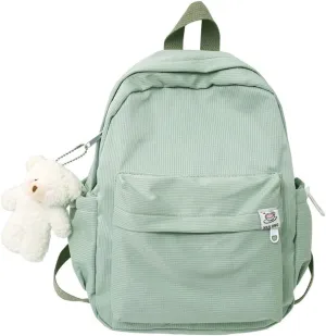 ALTALIVA Mini Kawaii Cute Aesthetic Shoulder Backpack for Women Laptop Daypack Traveling Daily Routine Bag (Green)