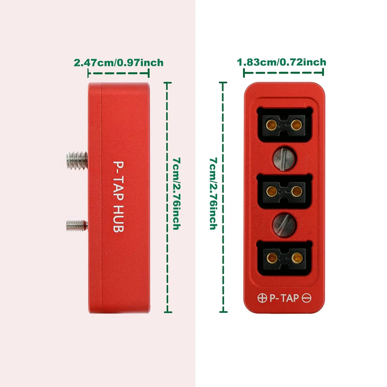 Alvin’s Cables D-tap Splitter P-Tap HUB Cable Dtap Male to 3 Port D tap Female Splitter Cable with Screw Threads for ARRI RED Z CAM Cameras TILTA Steadicam IDX V-Mount Battery