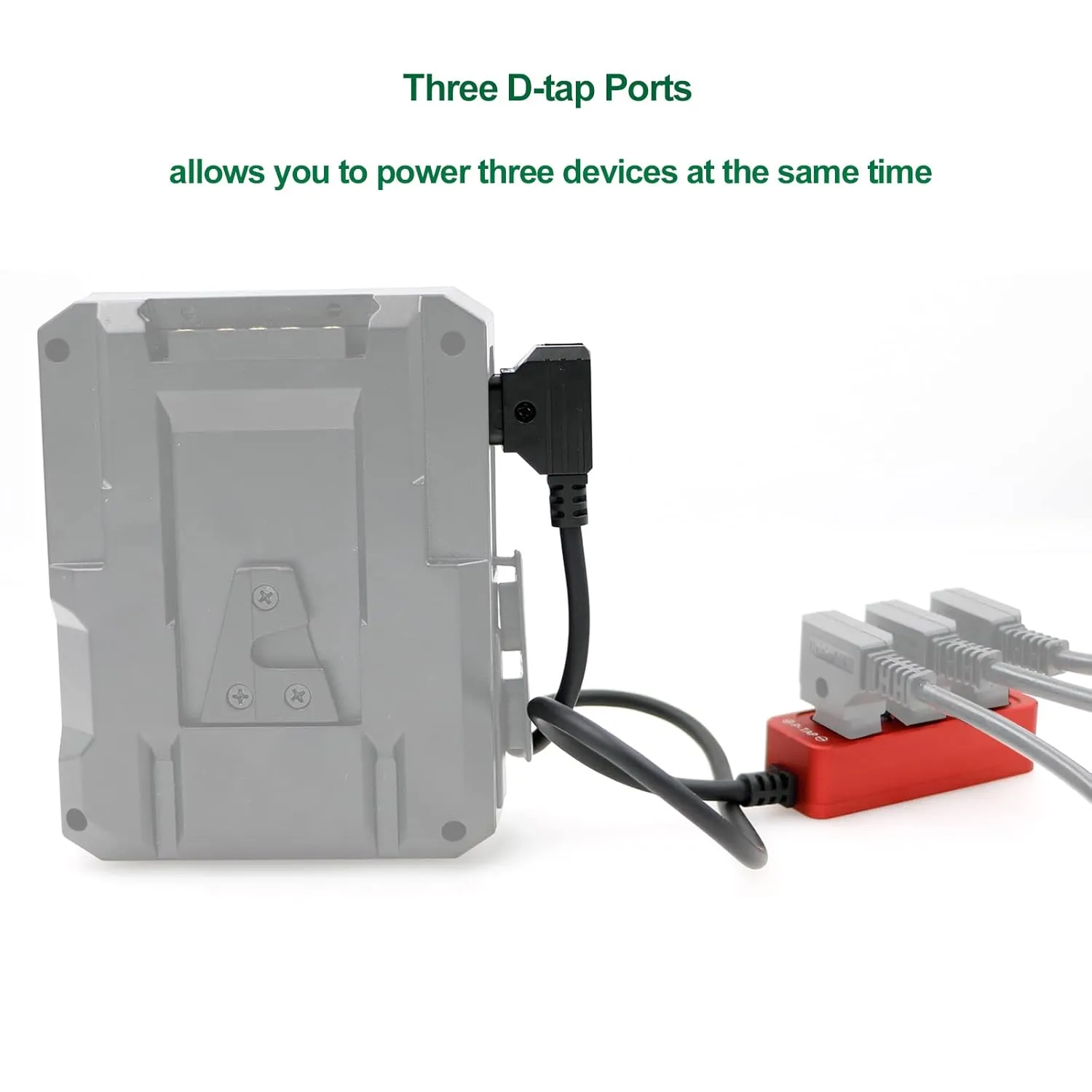 Alvin’s Cables D-tap Splitter P-Tap HUB Cable Dtap Male to 3 Port D tap Female Splitter Cable with Screw Threads for ARRI RED Z CAM Cameras TILTA Steadicam IDX V-Mount Battery