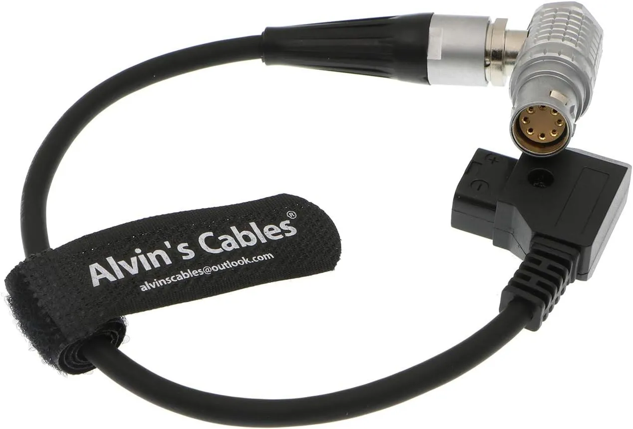 Alvin's Cables Power Cable for ARRI Alexa Mini 8 Pin Female Right Angle to D-Tap Male Cable