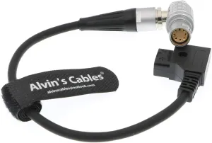Alvin's Cables Power Cable for ARRI Alexa Mini 8 Pin Female Right Angle to D-Tap Male Cable