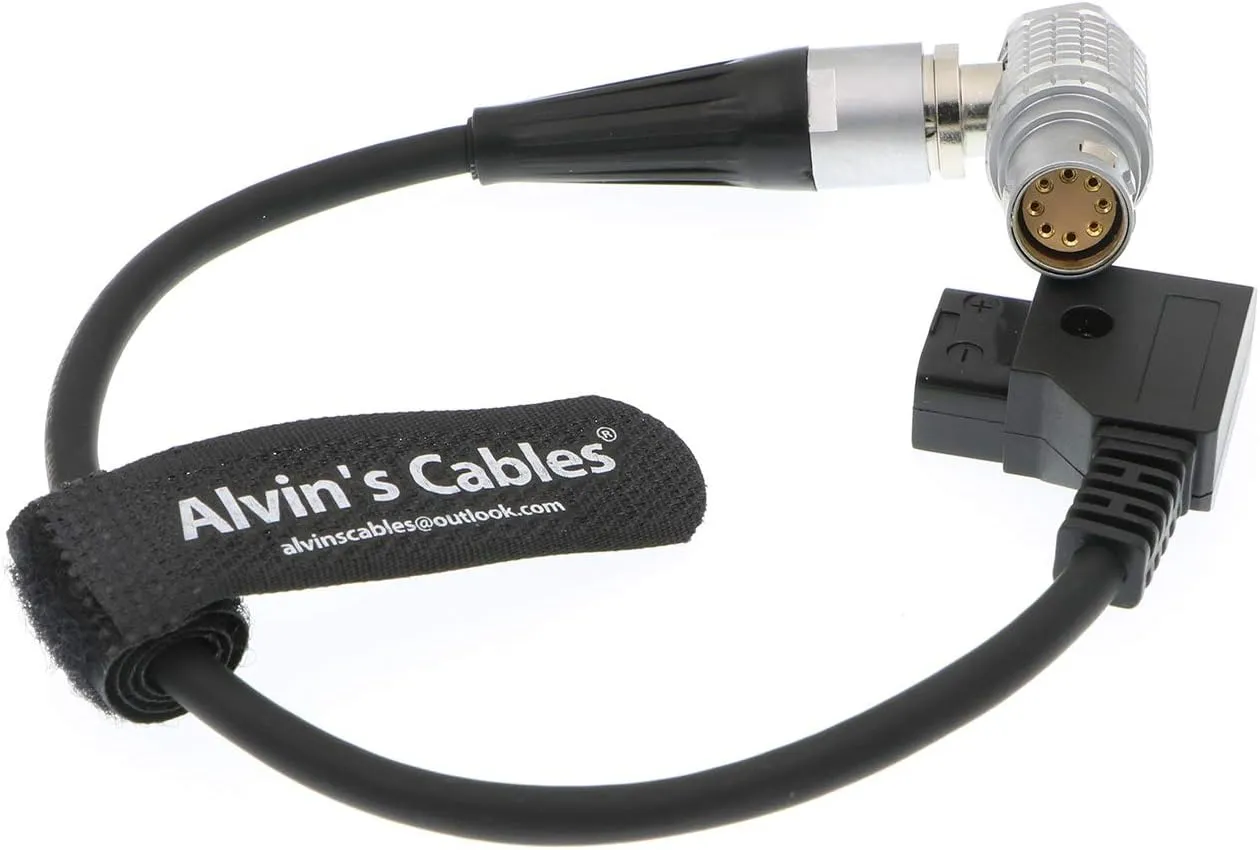Alvin's Cables Power Cable for ARRI Alexa Mini 8 Pin Female Right Angle to D-Tap Male Cable
