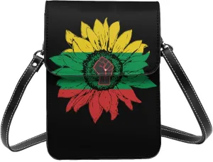 America Map Peace Black History Month Small Crossbody Purse Cell Phone Bag for Women