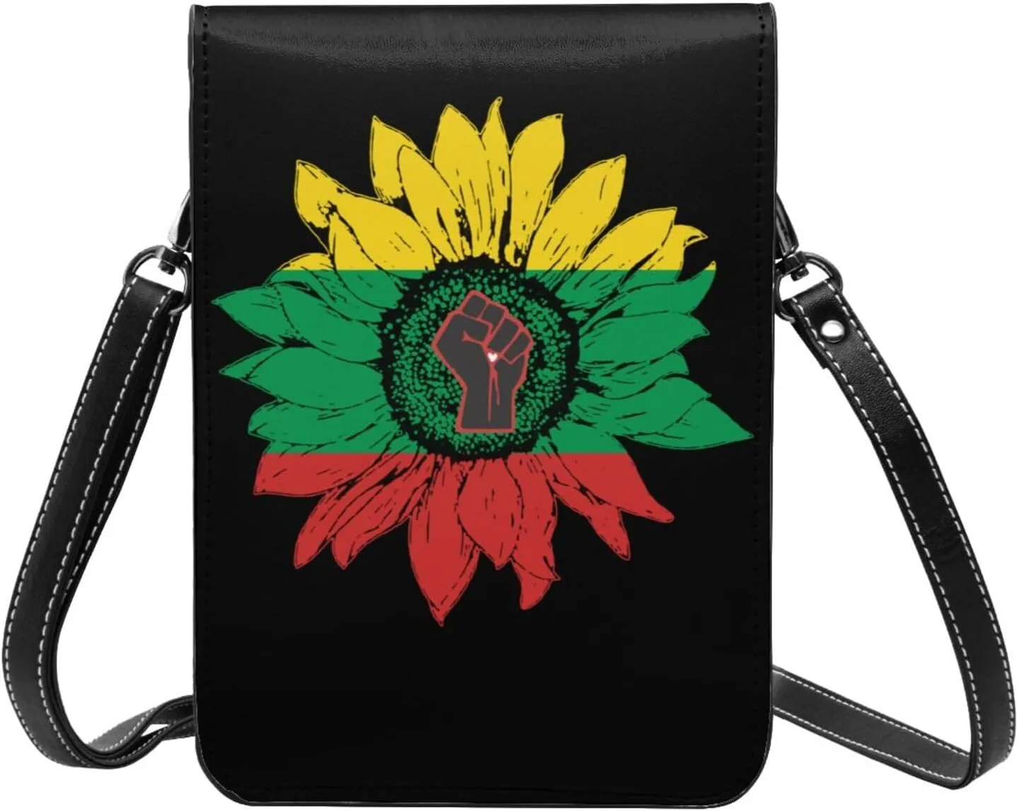 America Map Peace Black History Month Small Crossbody Purse Cell Phone Bag for Women