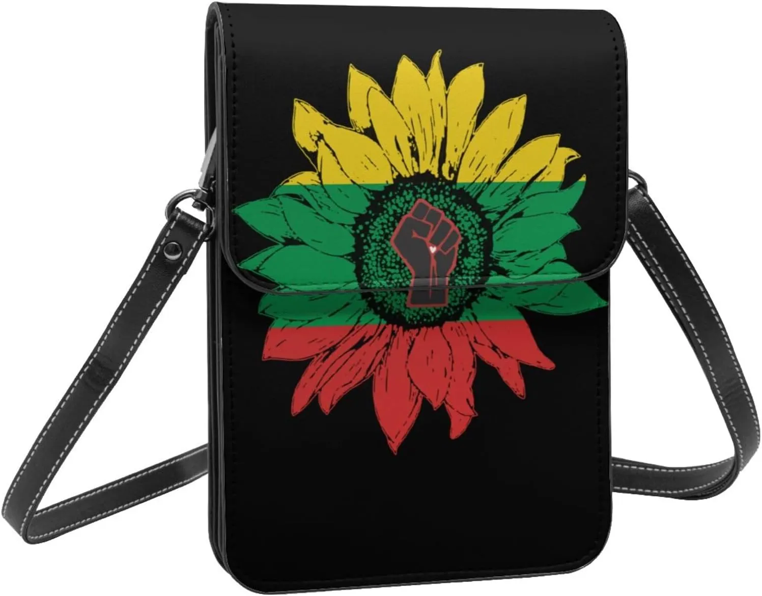 America Map Peace Black History Month Small Crossbody Purse Cell Phone Bag for Women