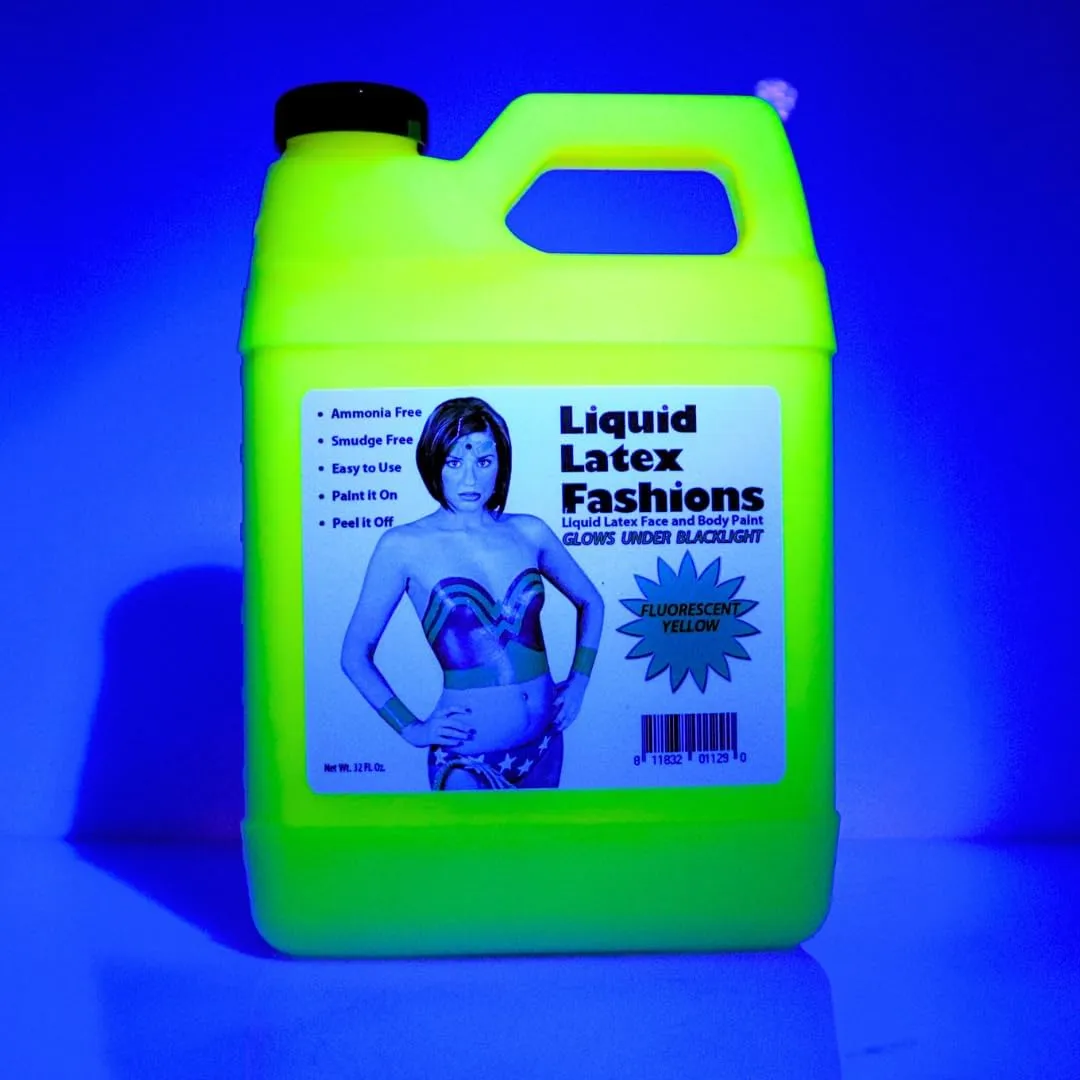 Ammonia Free Liquid Latex Body Paint - 32oz Fluorescent Yellow
