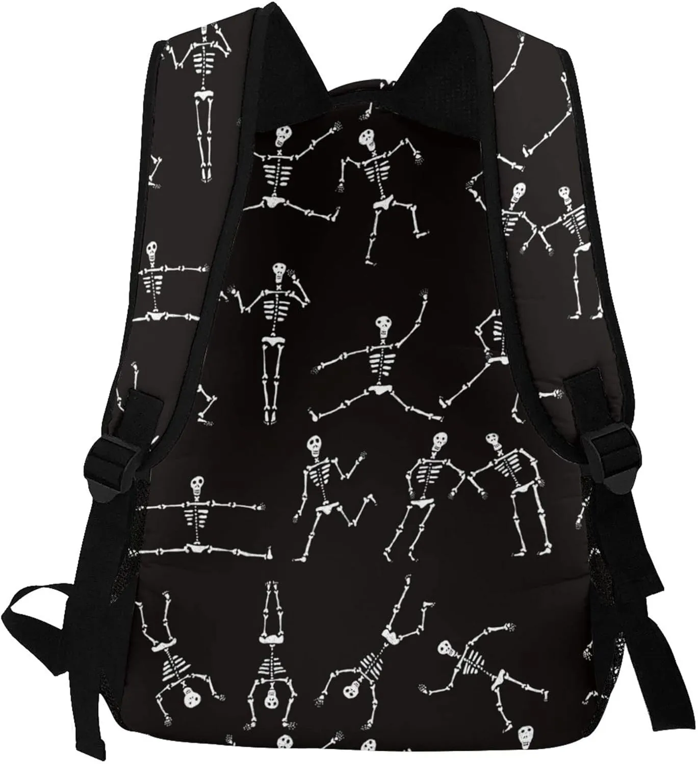 AMRANDOM Travel Laptop Backpack Business Anti Theft Durable Cute Skull Skeleton Dancing Black Backpack College Computer Bag Gifts for Men & Women