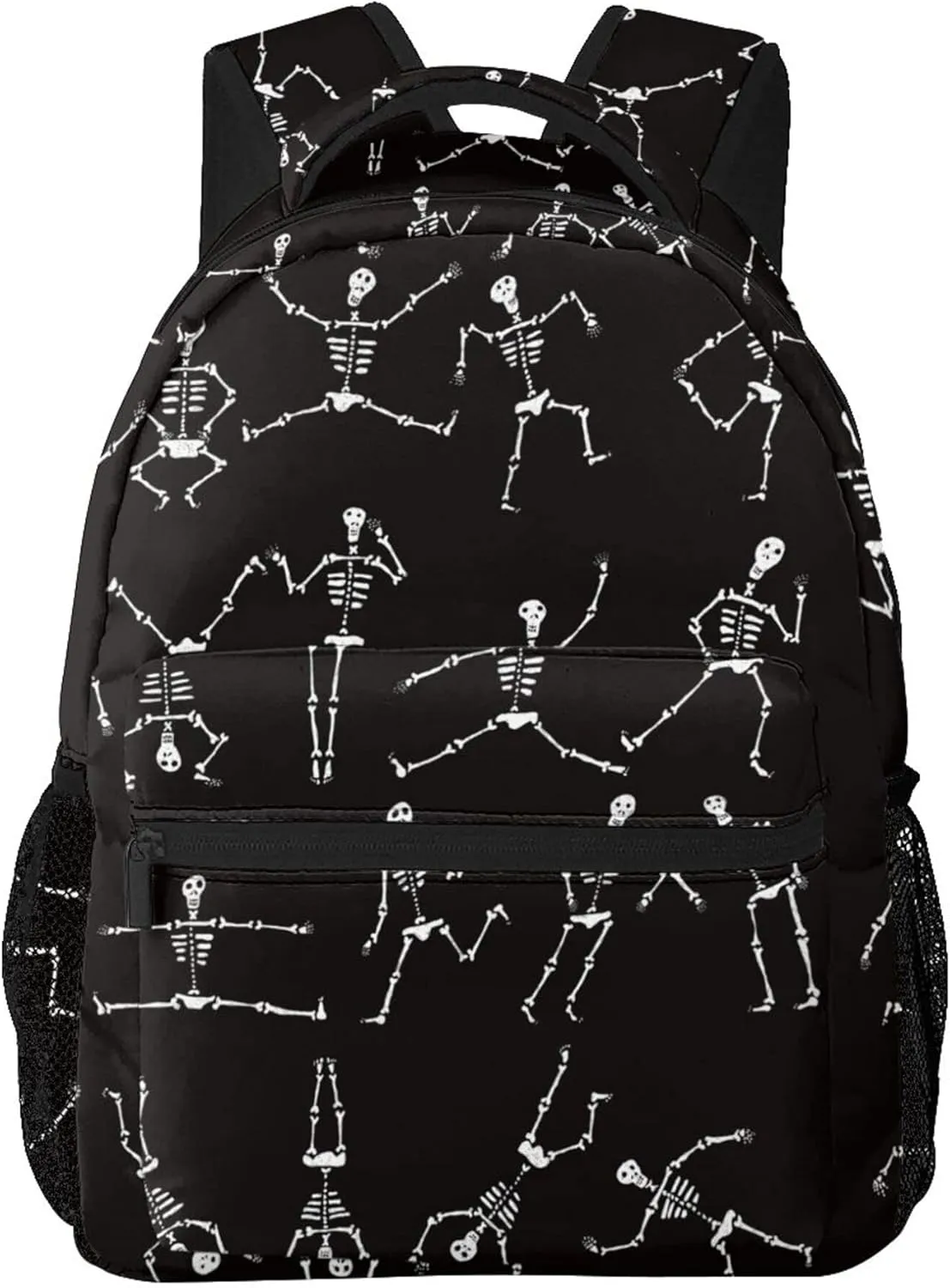AMRANDOM Travel Laptop Backpack Business Anti Theft Durable Cute Skull Skeleton Dancing Black Backpack College Computer Bag Gifts for Men & Women