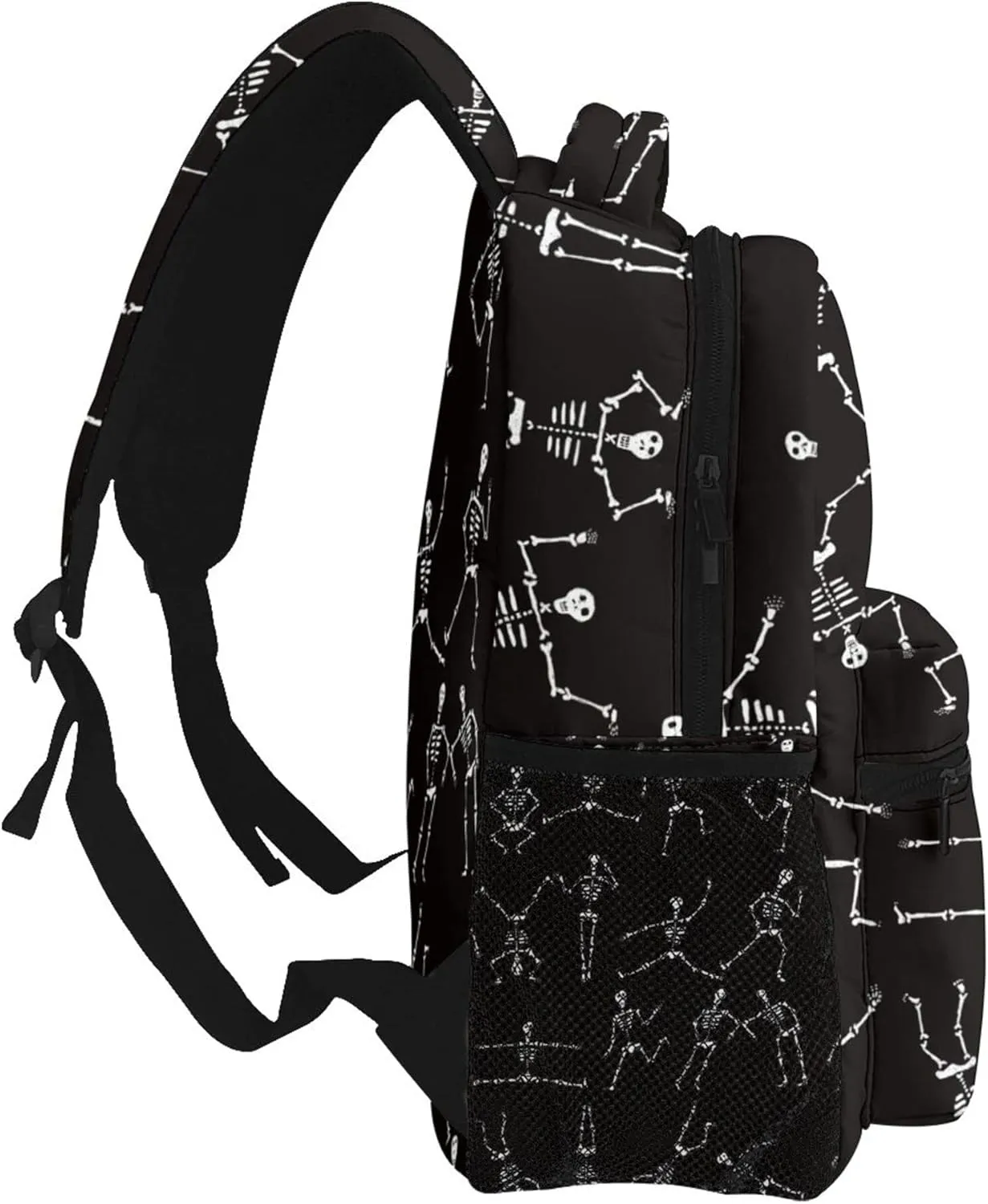 AMRANDOM Travel Laptop Backpack Business Anti Theft Durable Cute Skull Skeleton Dancing Black Backpack College Computer Bag Gifts for Men & Women