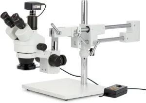 AmScope 3.5X-180X Trinocular Stereo Microscope with 4-Zone 144-LED Ring Light and 18MP USB3 Camera