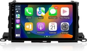 Android 12.0 6G 128G Car Stereo Wireless Apple CarPlay for Toyota Highlander 2014-2019, 10.2" HD Touch Screen Radio Bluetooth GPS Navigation, 2.4GHz & 5GHz WiFi, SWC, DSP 48-EQ AM FM Radio