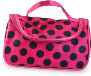 Angoily Rosy Dots Makeup Bag Zipper Travel Organizer Large Capacity Toiletry Case for Women Metal Zipper, As Shown, medium