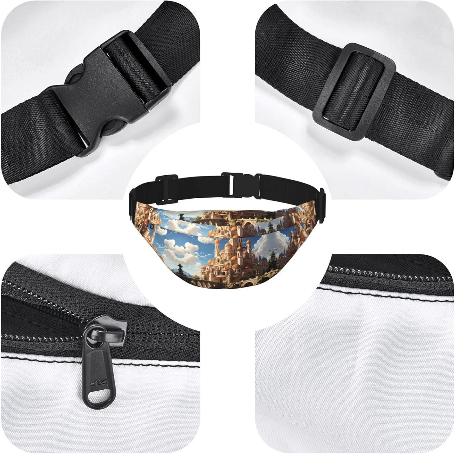 Anime Castle Sky Fashion Crossbody Appearance High capacity outdoor with Adjustable Comfortable Work Leisure Versatile, RXZER23
