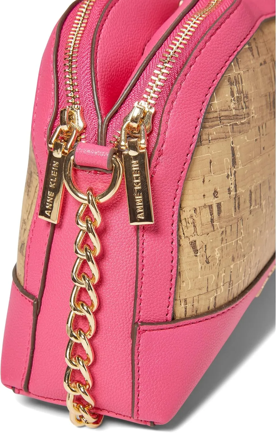 Anne Klein Triple Compartment Cork Crossbody