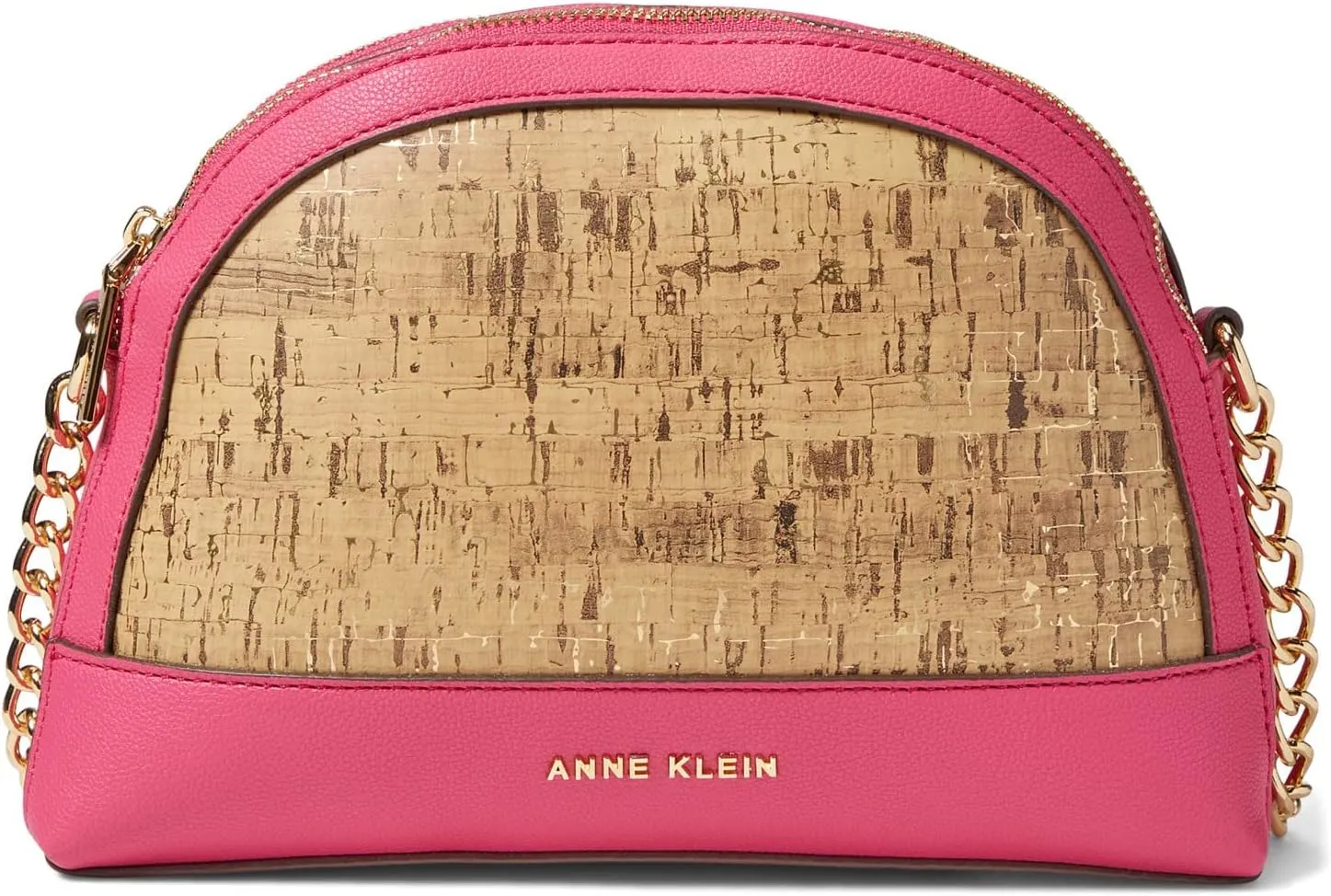 Anne Klein Triple Compartment Cork Crossbody